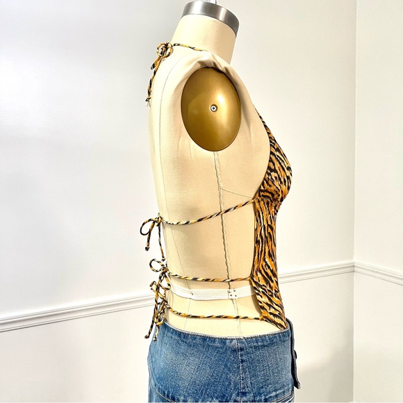 Vintage light weight cotton tiger print costume, sheer cotton not a swimsuit - Picture 6 of 7